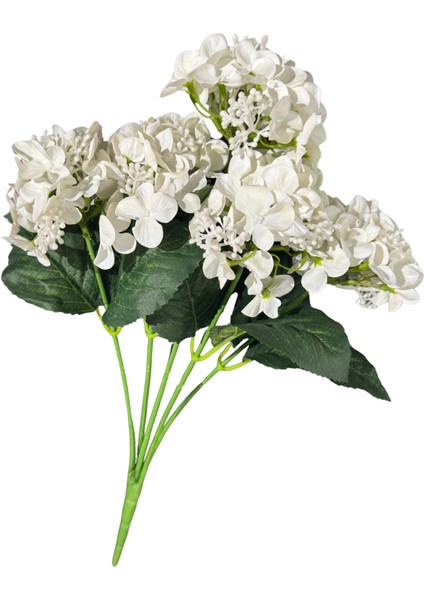 Tomurcuklu Islak Yapay 5'li Ortanca Demeti Beyaz modelleri