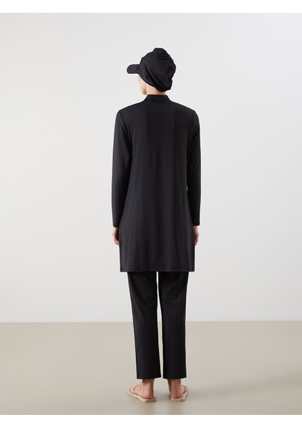 Yeni Sezon Dik Yaka Desenli Kadın Tesettür Mayo Takımı fırsatları