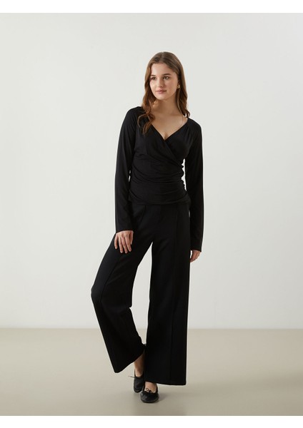 Yeni Sezon Kruvaze Yaka Kadın Bluz fiyatları