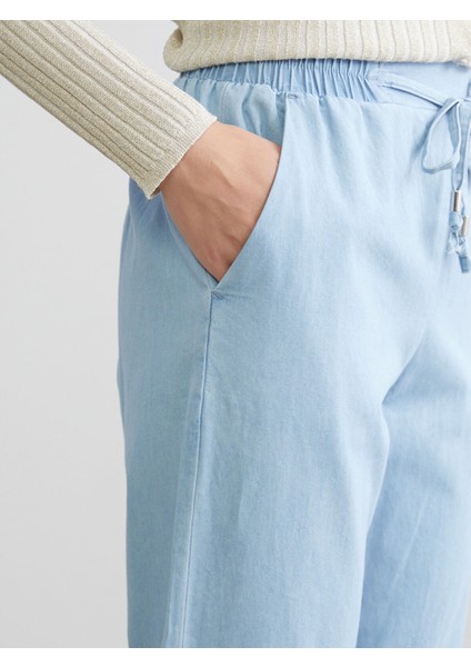 Yeni Sezon Beli Lastikli Carrot Fit Kadın Jean Pantolon fırsatları