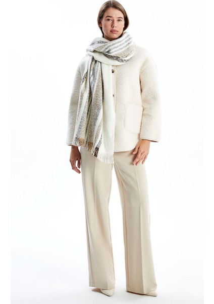 Yeni Sezon Çizgili Püsküllü Kadın Atkı fiyatları