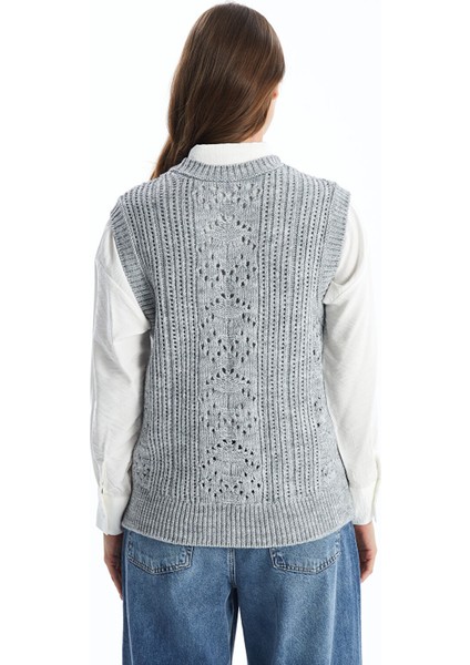 Yeni Sezon Bisiklet Yaka Ajurlu Kadın Triko Süveter fırsatları