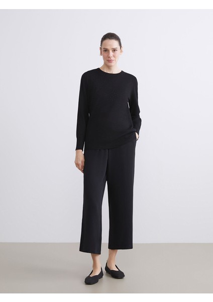 Yeni Sezon Bisiklet Yaka Taşlı Kadın Triko Kazak fiyatları