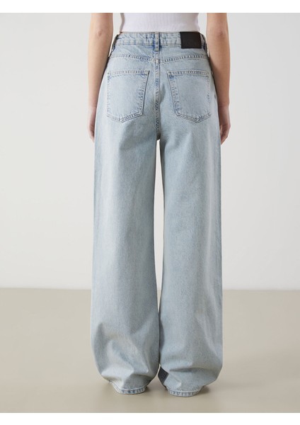 Yeni Sezon Wideleg Yırtık Detaylı Kadın Jean Pantolon fırsatları