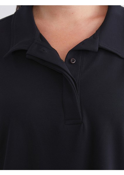 Yeni Sezon Büyük Beden Polo Yaka Kadın Tişört modelleri