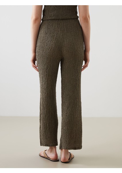 Yeni Sezon Beli Lastikli Dokulu Kadın Pantolon fırsatları