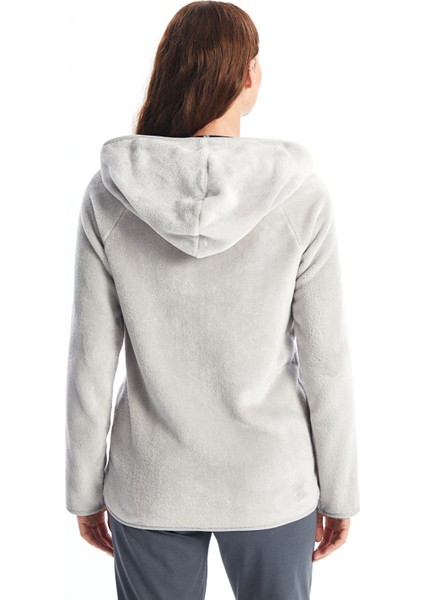 Yeni Sezon Kapüşonlu Düz Uzun Kollu Kadın Pelüş Pijama Üst fırsatları