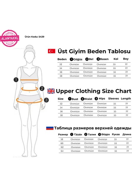 Kadın Büyük Beden Oversize Salaş Bluz Tunik