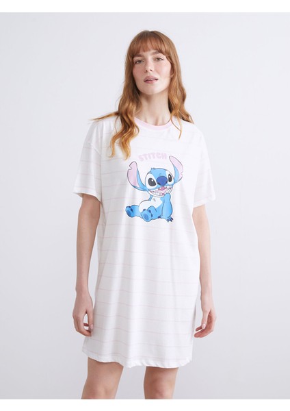 Yeni Sezon Bisiklet Yaka Stitch Baskılı Kadın Gecelik fiyatları