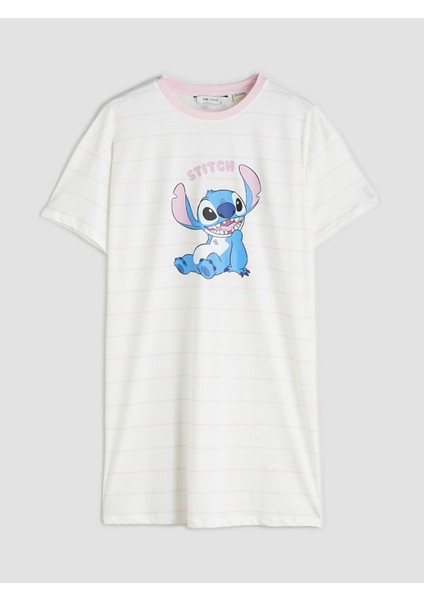 Yeni Sezon Bisiklet Yaka Stitch Baskılı Kadın Gecelik indirimleri