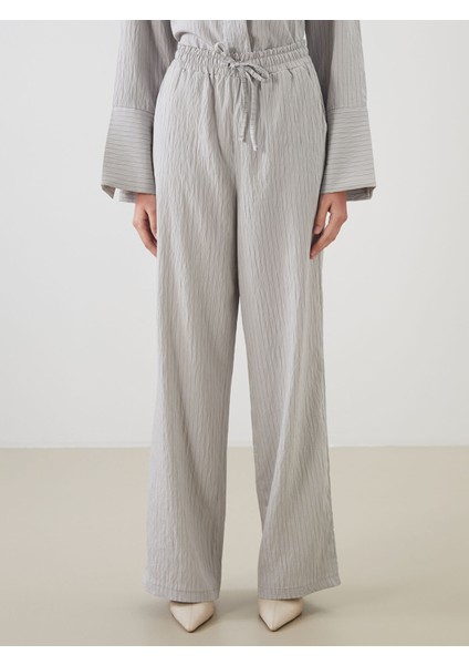 Yeni Sezon Beli Lastikli Çizgili Kadın Pantolon fiyatları