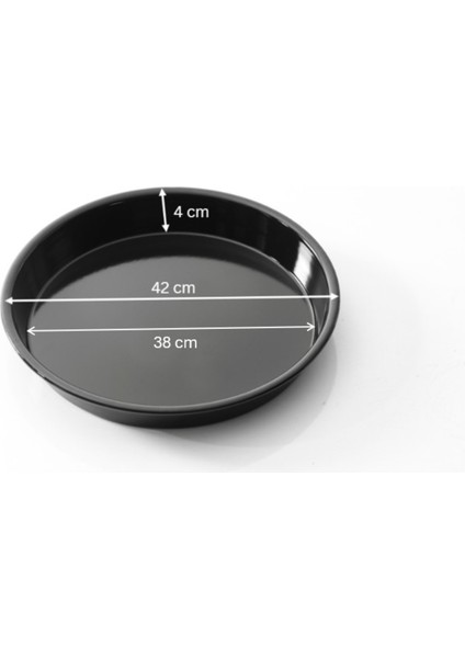Siyah Parlak Emaye Yuvarlak Fırın Tepsisi 42 cm fiyatları