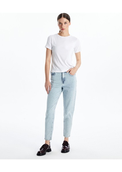 Yeni Sezon Mom Fit Kadın Jean Pantolon