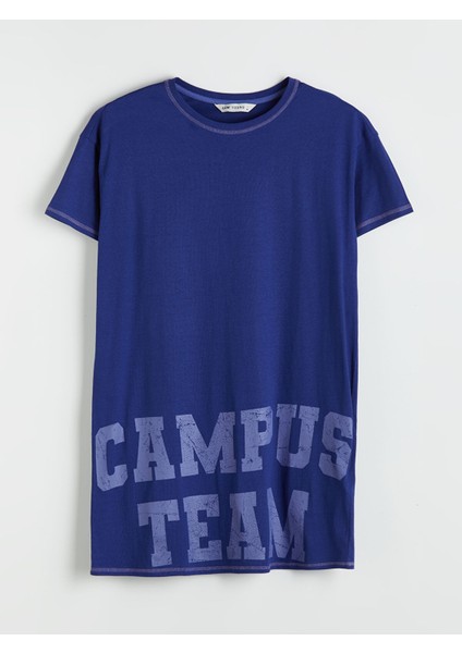 Yeni Sezon Bisiklet Yaka Baskılı Kadın Gecelik indirimleri