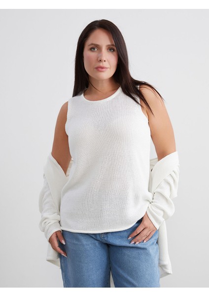 Yeni Sezon Büyük Beden Bisiklet Yaka Kadın Triko Kazak