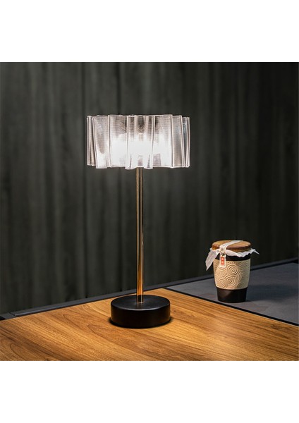 Yatak Odası Lambası Restoranı Için Pileli Başucu Lambası Şarj Masa Lambası 3 Seviyeli Parlaklık Atmosfer Dekorasyonu (Yurt Dışından) fiyatları