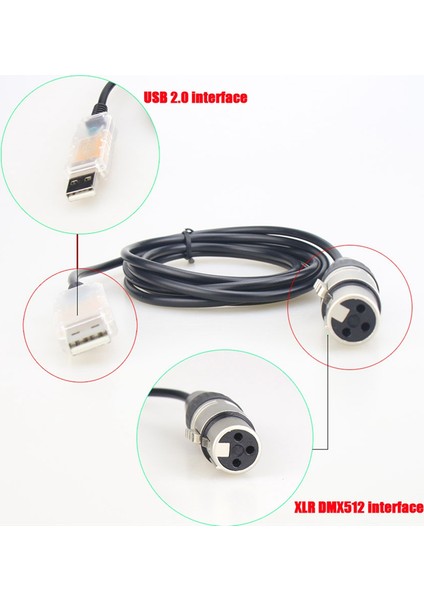 USB - Dmx Arayüz Adaptör LED DMX512 Bilgisayar Pc Aşamalı Aydınlatma Denetleyicisi Dimmer, Adaptör Kablosu (Yurt Dışından) modelleri