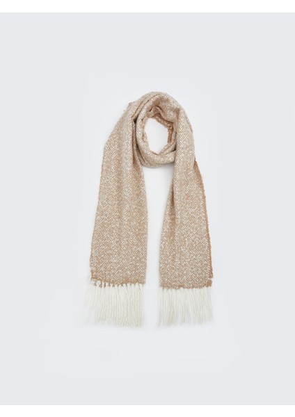 Yeni Sezon Düz Püsküllü Kadın Atkı