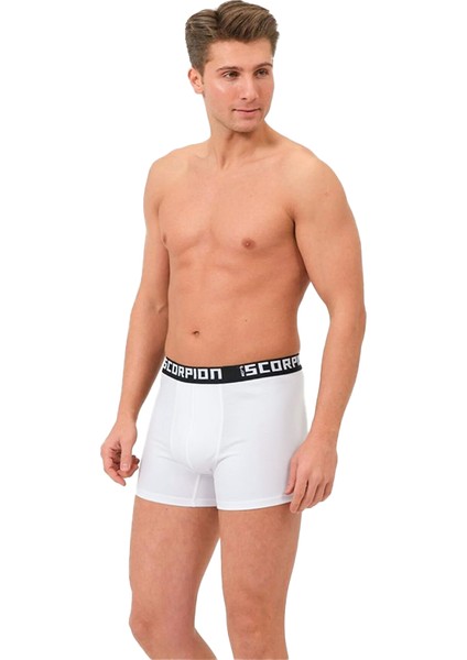 Erkekler Için %95 Pamuk %5 Elastan Likralı Beyaz Boxer – 6’lı Özel Kutu fiyatları