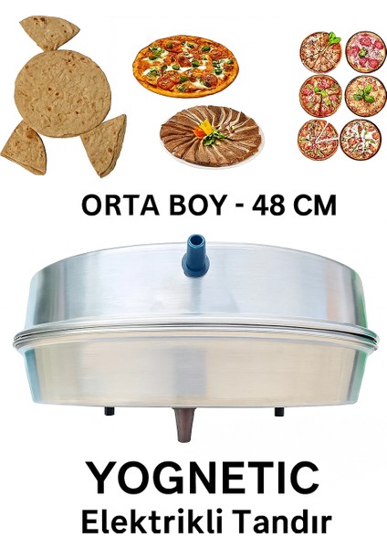 Elektrikli Tandır | Ekmek Yapma Makinesi | Statik Boyalı Çok Amaçlı Pişirici - 48 CM