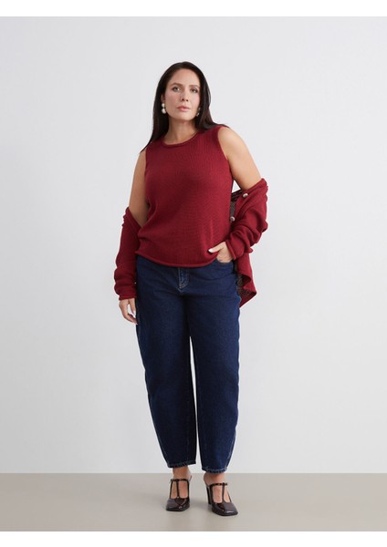 Yeni Sezon Büyük Beden Bisiklet Yaka Kadın Triko Kazak fiyatları