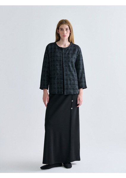 Yeni Sezon Bisiklet Yaka Ekose Kadın Hırka fiyatları