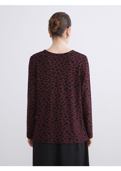 Yeni Sezon Bisiklet Yaka Leopar Desenli Kadın Tişört fırsatları