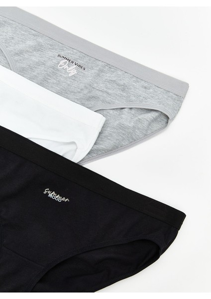 Yeni Sezon Baskılı Bikini Külot 3'lü modelleri