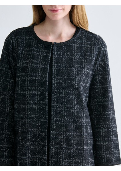 Yeni Sezon Bisiklet Yaka Ekose Kadın Hırka modelleri