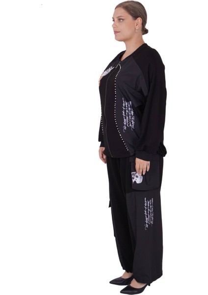 Kadın Büyük Beden Pamuk Alt Üst Ikili Takım