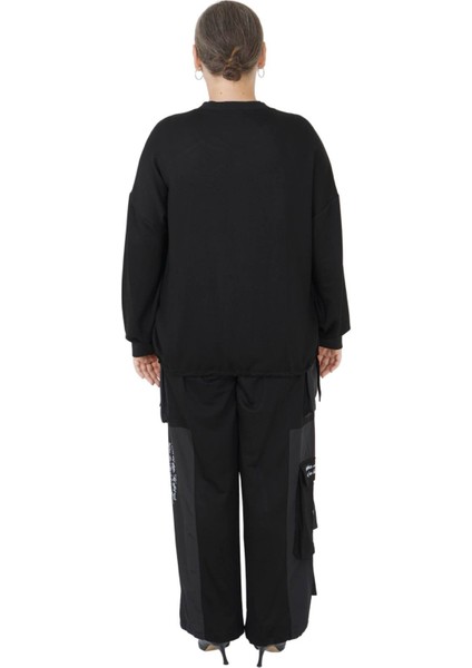 Kadın Büyük Beden Pamuk Alt Üst Ikili Takım