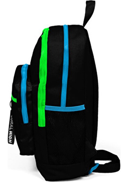 Dört Bölmeli Siyah Okul Çantası Ortopedik Tasarım 27x38x14 cm İlkokul İçin modelleri
