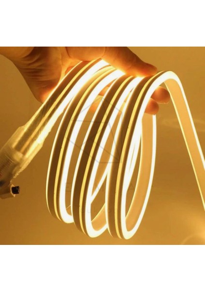 220 Volt Neon LED Tak Çalıştır 6X12MM Esnek Hortum LED Suya Dayanıklı Şerit Aydınlatma