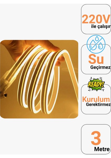 220 Volt Neon LED Tak Çalıştır 6X12MM Esnek Hortum LED Suya Dayanıklı Şerit Aydınlatma fiyatları