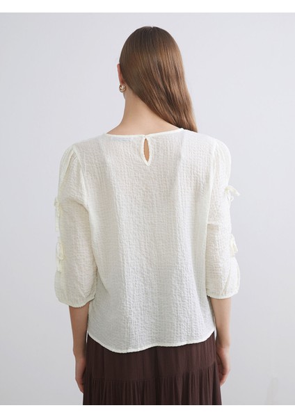 Yeni Sezon Bisiklet Yaka Dokulu Bluz fırsatları