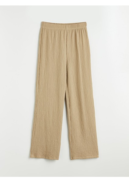 Yeni Sezon Beli Lastikli Dokulu Kadın Pantolon indirimleri