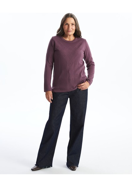 Yeni Sezon Bisiklet Yaka Dokulu Kadın Triko Kazak modelleri