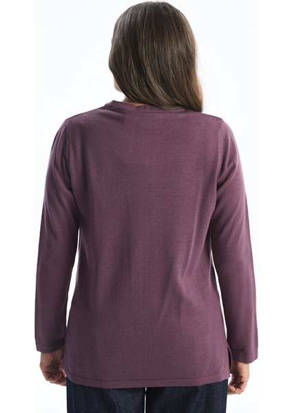 Yeni Sezon Bisiklet Yaka Dokulu Kadın Triko Kazak indirimleri