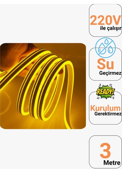 220 Volt Neon LED Tak Çalıştır 6X12MM Esnek Hortum LED Suya Dayanıklı Şerit Aydınlatma fiyatları