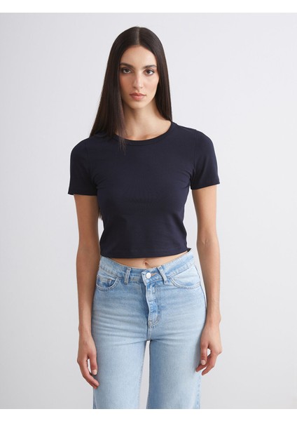 Yeni Sezon Bisiklet Yaka Kadın Crop 2'li fiyatları