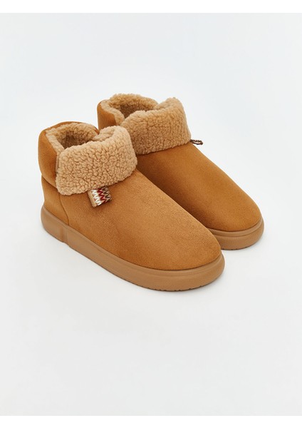 Yeni Sezon Süet Görünümlü Kadın Ev Botu