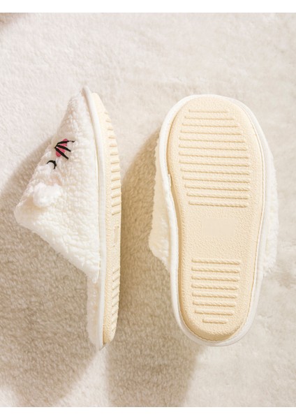 Yeni Sezon Hayvan Nakışlı Pelüş Kadın Ev Terliği fırsatları