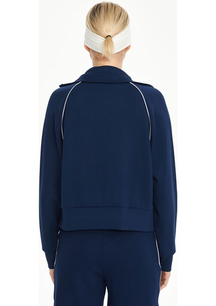 Yeni Sezon Dik Yaka Oversize Kadın Fermuarlı Sweatshirt fırsatları