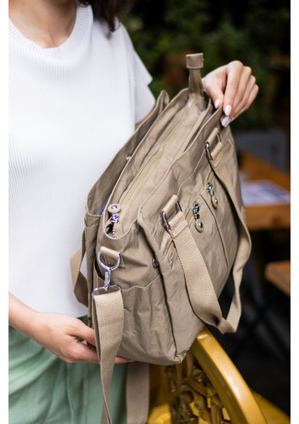 Sn 3026 Suya Dayanıklı Çok Bölmeli Krinkıl Çanta Kol Çantası Omuz modelleri