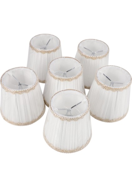 Avize Tonları, Sadece Mum Ampuller, Klipsli Fiter Lamba Tonları, 6 Set, Beyaz (Yurt Dışından)