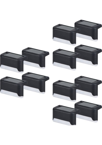 12PCS LED Güneş Adım Lambası Yolu Merdiven Açık Bahçe Işıkları Su Geçirmez Balkon Işık Dekorasyonu Veranda Merdiven Işığı, A (Yurt Dışından)