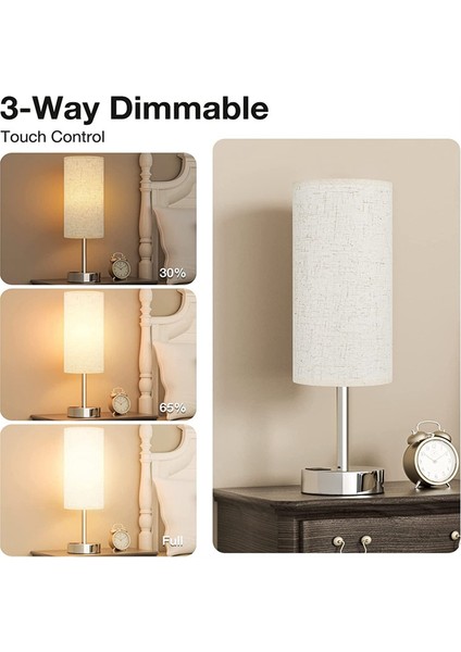 Başucu Masa Lambası Usb-C Usb-A Şarj Portu USB Lamba Lambası Çalışması Ab Fişi (Yurt Dışından) modelleri