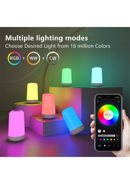 Akıllı Kablosuz Karartma ve Renk 3600MA Pil Şarjı Dokunmatik Müzik Atmosferi Başucu Anne ve Bebek Gece Işığı (Yurt Dışından) indirimleri