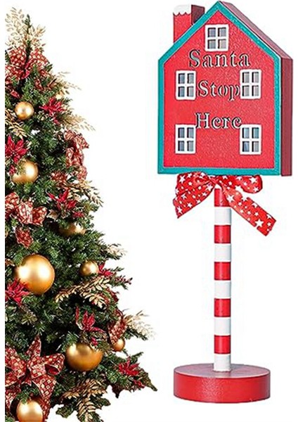 Noel LED Işık Dikey Işaretler LED Işık Noel Lambası Masa Işareti Durdurma Süsü Noel Masaüstü Işık C (Yurt Dışından)