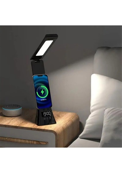 Şarj Edilebilir Masa Lambası Göz Önerme Masa Lambası LCD Ekran Katlanabilir Kol Göz Taşıma Masa Lambaları Siyah (Yurt Dışından) fırsatları